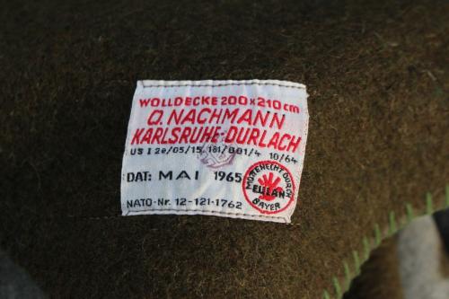 original Bundeswehr Wolldecke BW Decke Pferdedecke Bund Armeedecke gebraucht